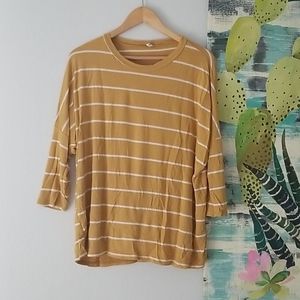 Yellow Stripe Maternity Shirt